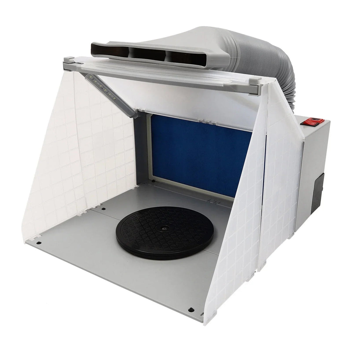 Airbrush Spray Booth Kit With LED Light, Filter Hose And Spray Guns For Model Painting