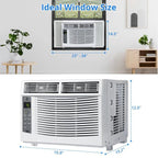 6,000 BTU 115V Window Air Conditioner With Reusable Filter - Cools Rooms Up To 250 Sq. Ft.