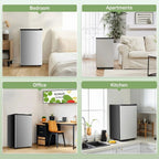 Mini Refrigerator With Internal Freezer, 3.2 Cu. Ft, Black, 17.5 x 17.7 x 31.5 in