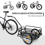 Ktaxon Two-Wheel Bicycle Cargo Trailer, Black, 16 in Inflatable Wheels