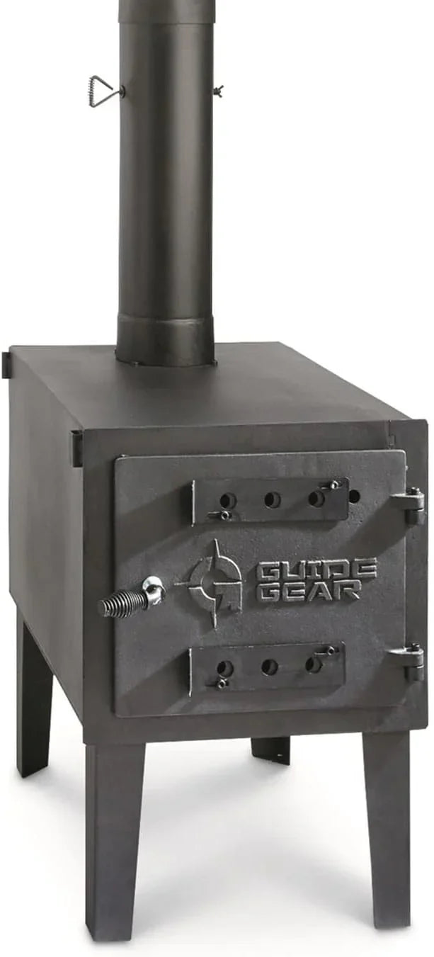 Guide Gear Large Outdoor Wood Burning Stove With Chimney Pipe