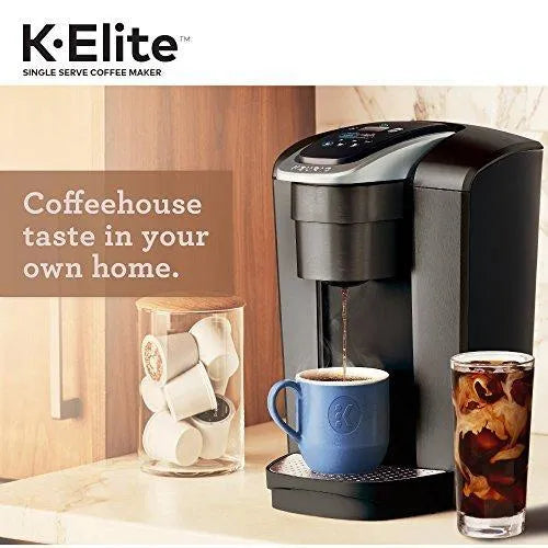 Keurig Single Serve K-Cup Pod Coffee Maker With Iced Coffee Capability, Brushed Slate - K-Elite