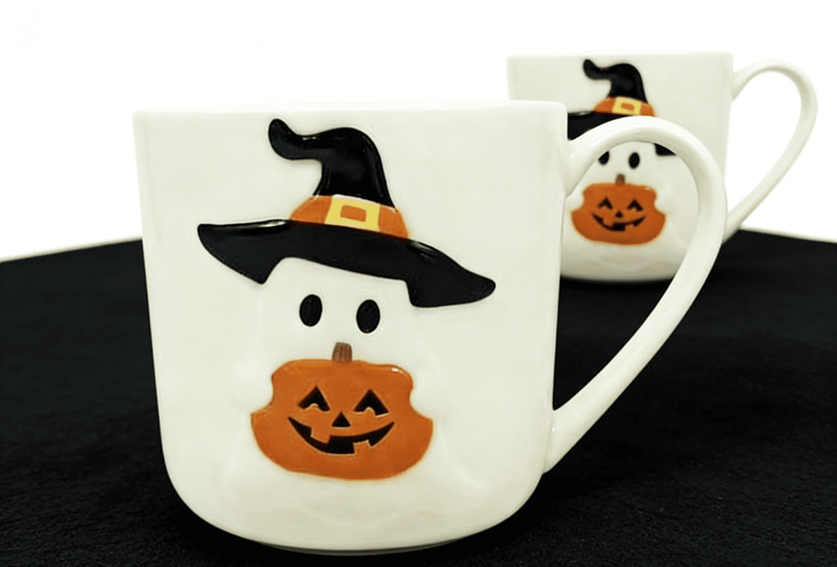 Way To Celebrate Halloween Ghost Stoneware Mugs, 14.88 oz