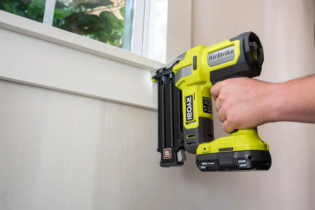 RYOBI 18V ONE+ AirStrike 18GA Brad Nailer Kit - P321 with 4.0 Ah Battery and Charger
