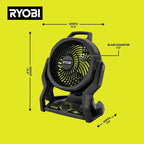 RYOBI Limited Edition 18V ONE+ Hybrid WHISPER SERIES 7-1/2 in. Fan Kit
