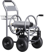 Giraffe Tools Heavy Duty Garden Hose Reel Cart With Wheels - 250-Feet 5/8-Inch Hose Capacity