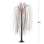 Indoor/Outdoor Battery-Operated 8-Function LED Color-Changing Willow Tree, Orange and Purple, 48", Halloween by Way To Celebrate