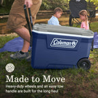 Coleman Classic Series Insulated Wheeled Cooler, 100-Quart, Rock Grey - Wheeled