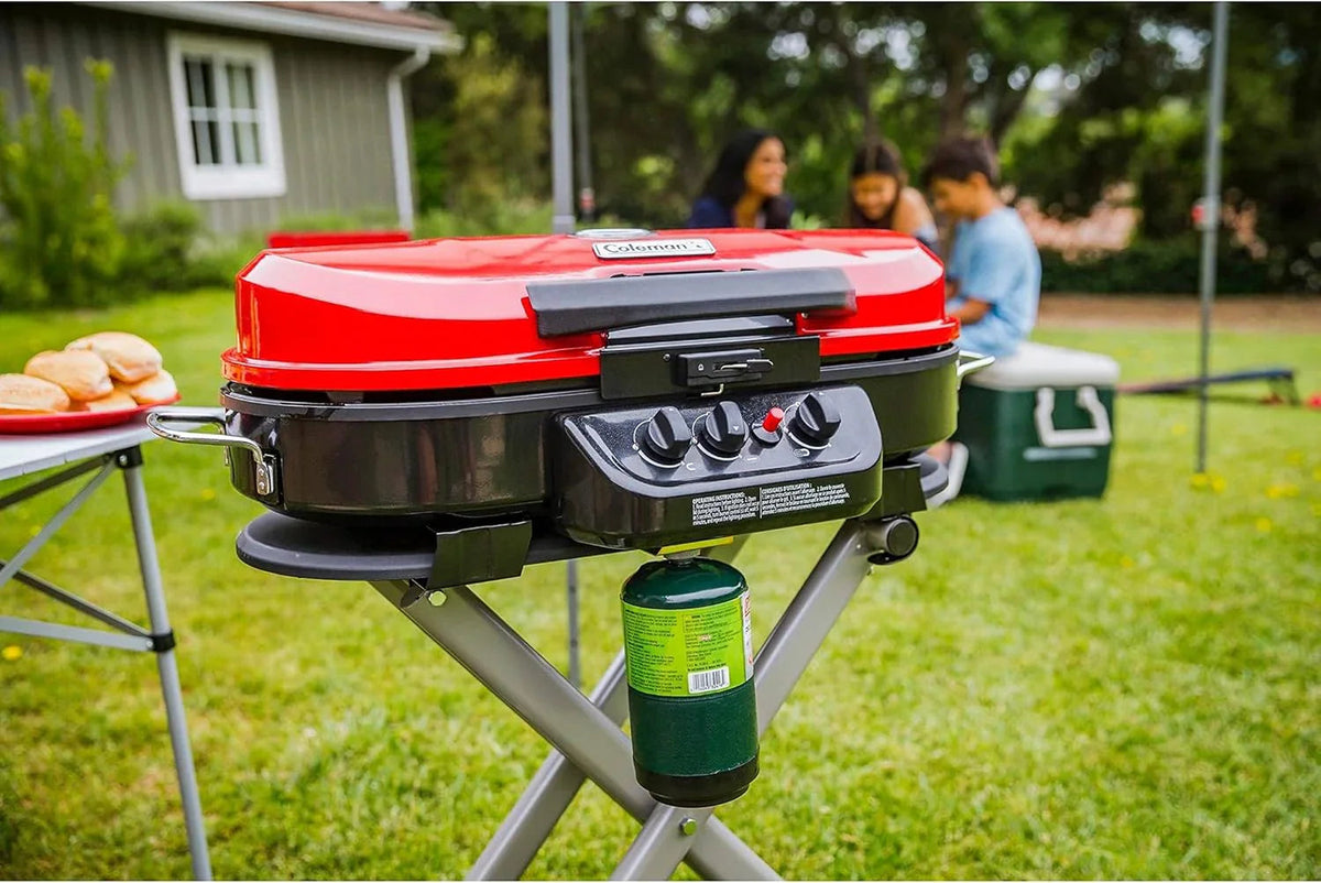 RoadTrip 285 Portable Stand-Up Propane Grill - 3 Adjustable Burners