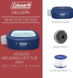 Coleman 4 To 6 Person Square Inflatable Hot Tub With 114 AirJets, Gray - 15442