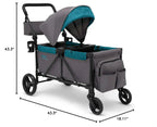 Jeep Sport All-Terrain Stroller Wagon With Canopy And Parent Organizer