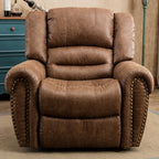 CANMOV Manual Recliner Chair, Nut Brown