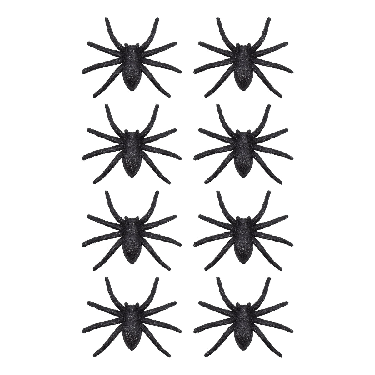 Glitter Spiders Decorations, Black, 8 Count, Halloween by Way To Celebrate