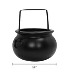 Large Cauldron Trick-or-Treat Pail, Black, 14", Halloween by Way To Celebrate