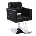 OmySalon Hydraulic Barber Chair, Black - 19.3 Inch Wide, 330Lbs Capacity