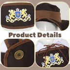 4 Piece Boys Oktoberfest Bavarian Costume Lederhosen Outfit with Hat & Beer Balloon for Traditional Halloween Party Cosplay