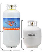 Flame King Steel Propane Tank 40 LB With OPD Valve