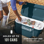 Coleman Classic Series Insulated Wheeled Cooler, 100-Quart, Rock Grey - Wheeled