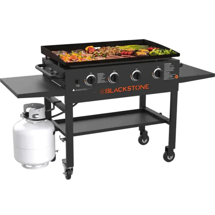 Blackstone 4-Burner 36 in Griddle Cooking Station With Side Shelves