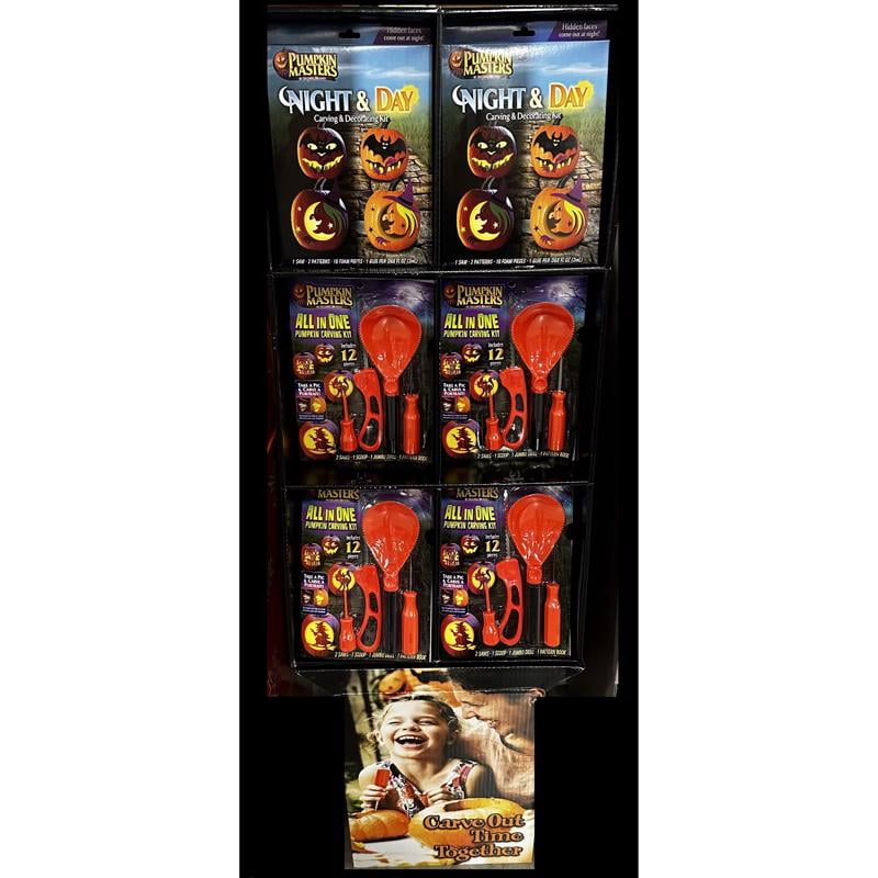Pumpkin Masters Premium All in One Carving Kit – Comprehensive Halloween Pumpkin Carving Kit with Large Handled Tools and New Patterns