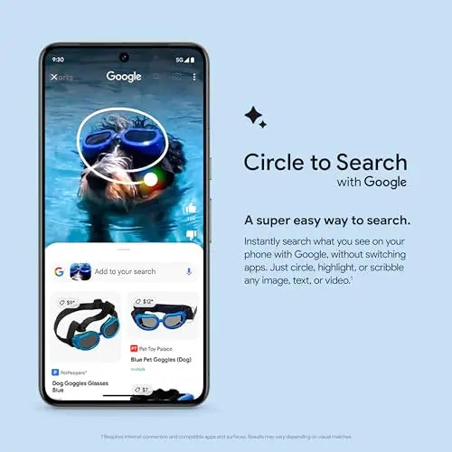 Google Pixel 8 Unlocked Android Smartphone, Obsidian, 128 GB