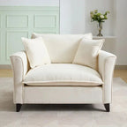 Oversized Chenille Fabric Armchair, 33.9 in, 330 LBS