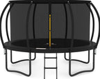 JUMPZYLLA 8FT Outdoor Trampoline With Enclosure for Kids - 14FT