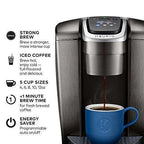 Keurig Single Serve K-Cup Pod Coffee Maker With Iced Coffee Capability, Brushed Slate - K-Elite