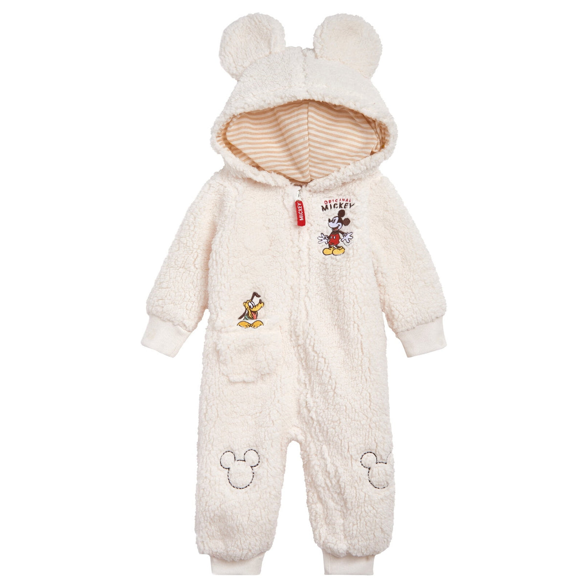 Disney Winnie the Pooh Baby Boy or Girl Cosplay Fleece Hooded Jumpsuit Yellow