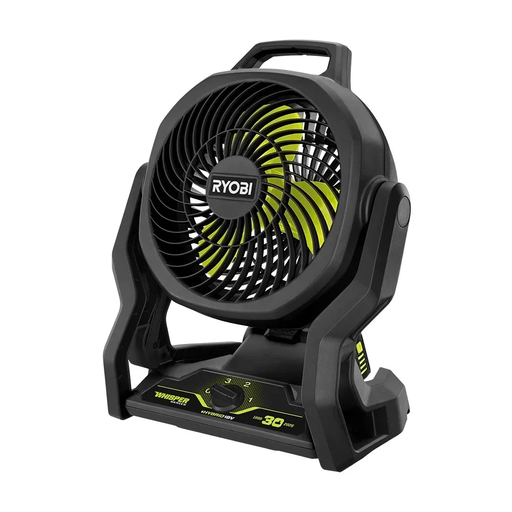 RYOBI Limited Edition 18V ONE+ Hybrid WHISPER SERIES 7-1/2 in. Fan Kit