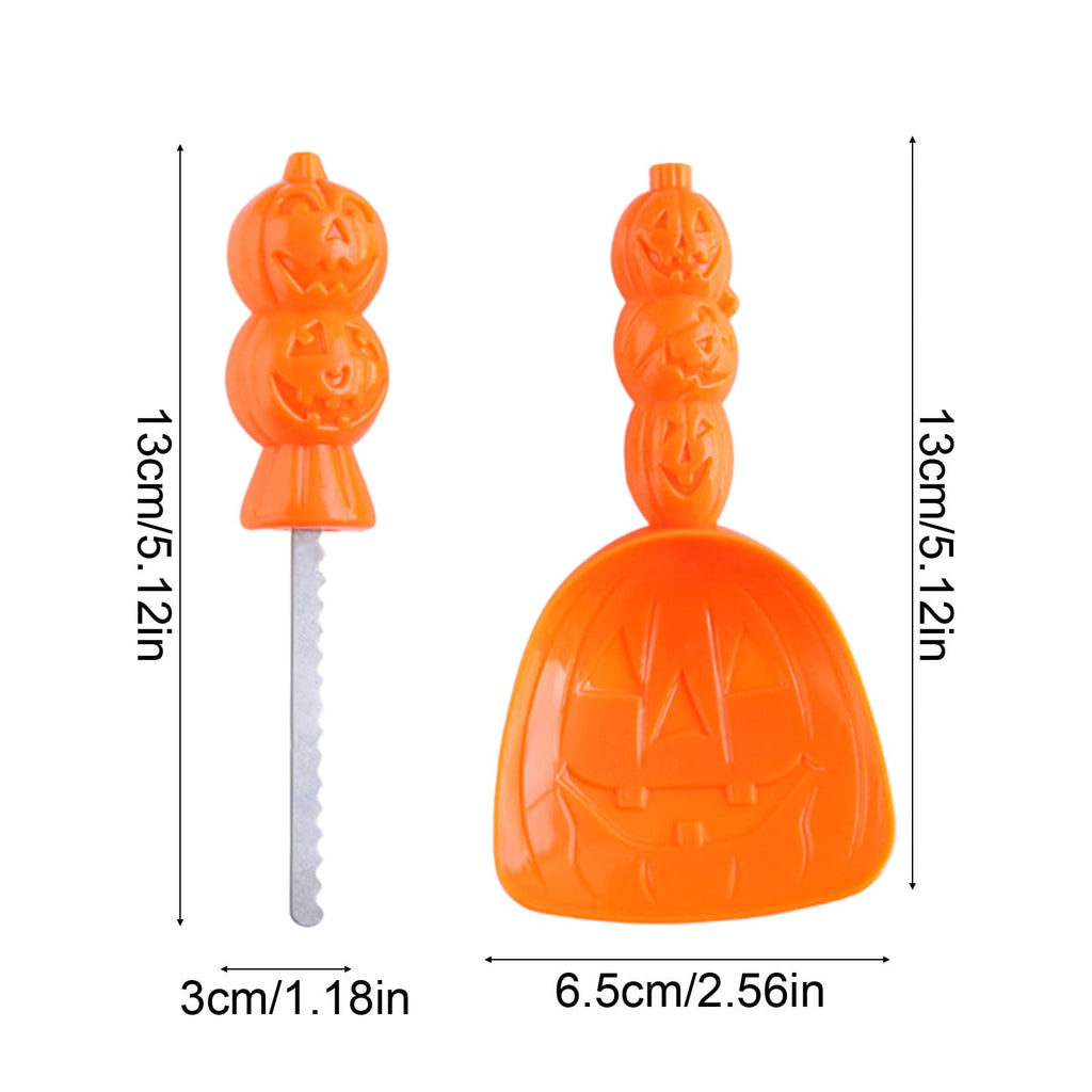 Halloween Plastic Pumpkin Carving Tool Set,Ergonomic Grip Portable Compact Build,Practical Craft Prop For Home Diy Activity Halloween Party Entertainment
