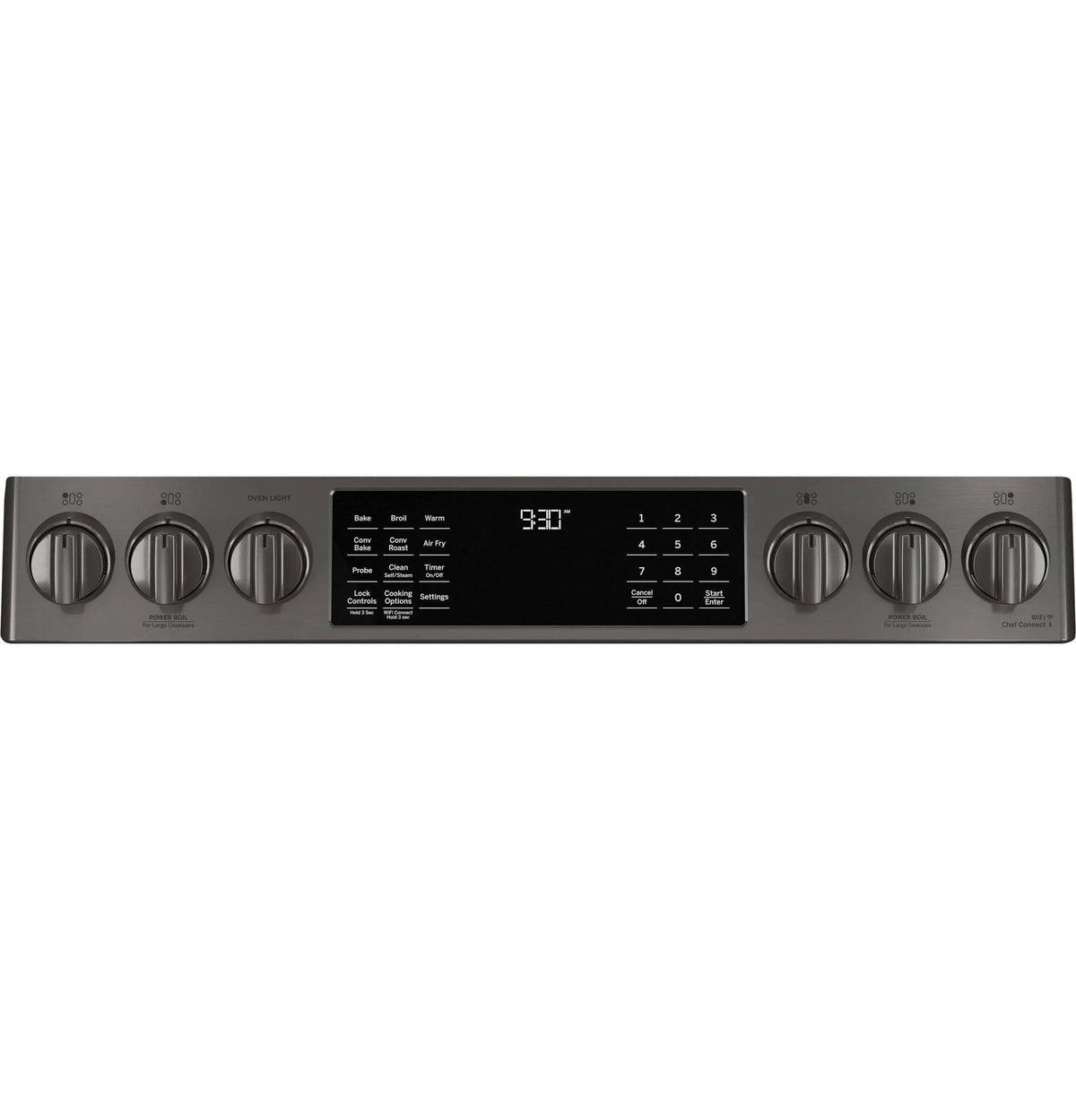 GE APPLIANCES Profile 30in Smart Slide-In Front-Control Gas Range, Black Stainless - PGS930BPTS