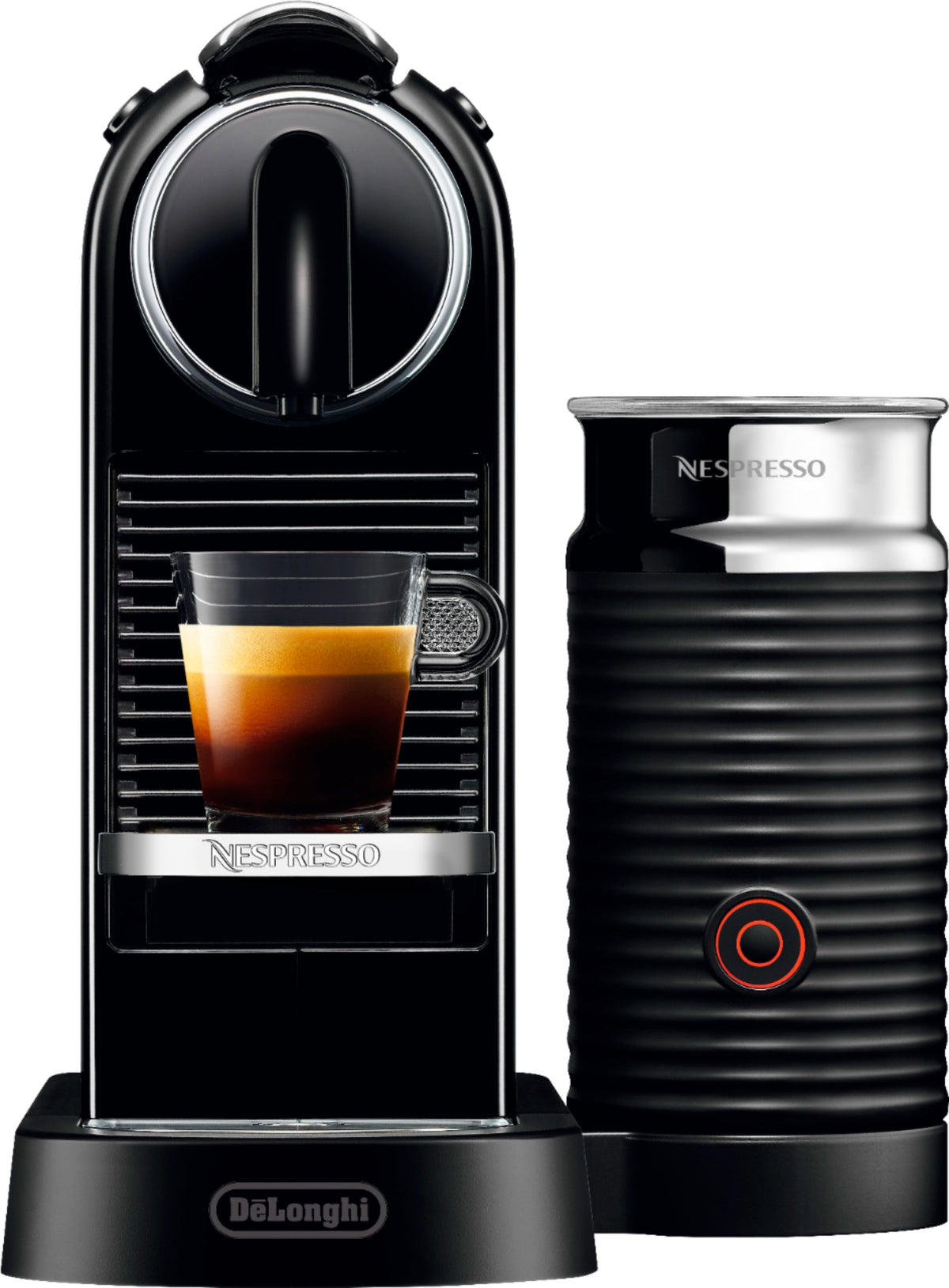 De'Longhi Nespresso CitiZ & Milk Espresso Machine With Aeroccino3 Milk Frother, 24 Ounces - Limousine Black