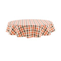 Way To Celebrate Halloween PEVA Tablecloth Indoor & Outdoor Table 70" Round - Buffalo Plaid