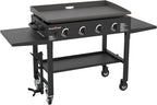 36-Inch 4-Burner Propane Gas Griddle With Flat Top And Side Stands