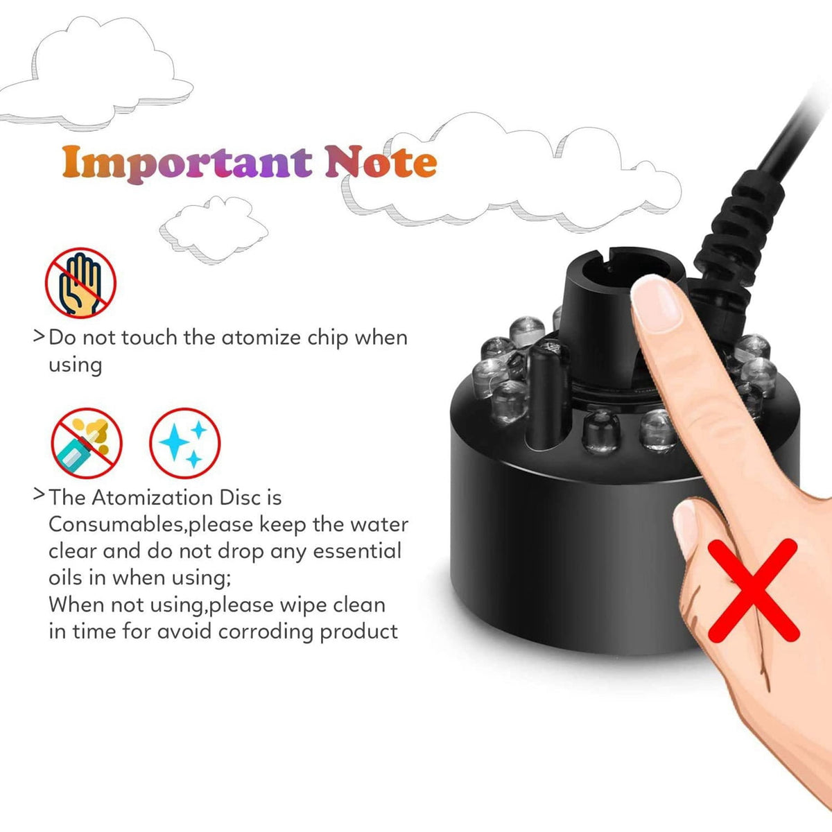 2X Mist Maker, Indoor Fountain Mister Foggers, Small Pond Fog Machine Atomizer Air Humidifier for Halloween, Christmas