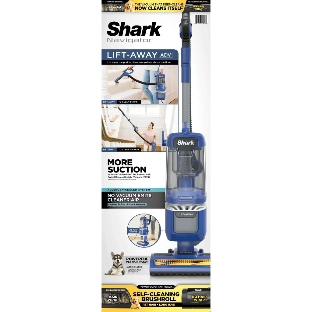 Shark Navigator Lift-Away ADV Bagless Upright Vacuum, Blue - LA360
