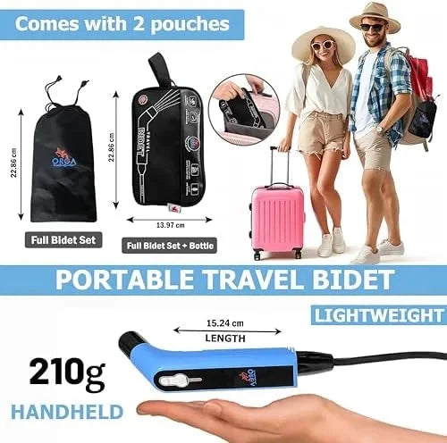 Orca Portable Electric Travel Bidet Bottle Handheld Personal Sprayer
