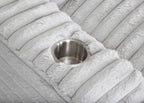 Nestle Recliner With Dual Cupholders And Charging Ports - 66 x 64 x 37 in