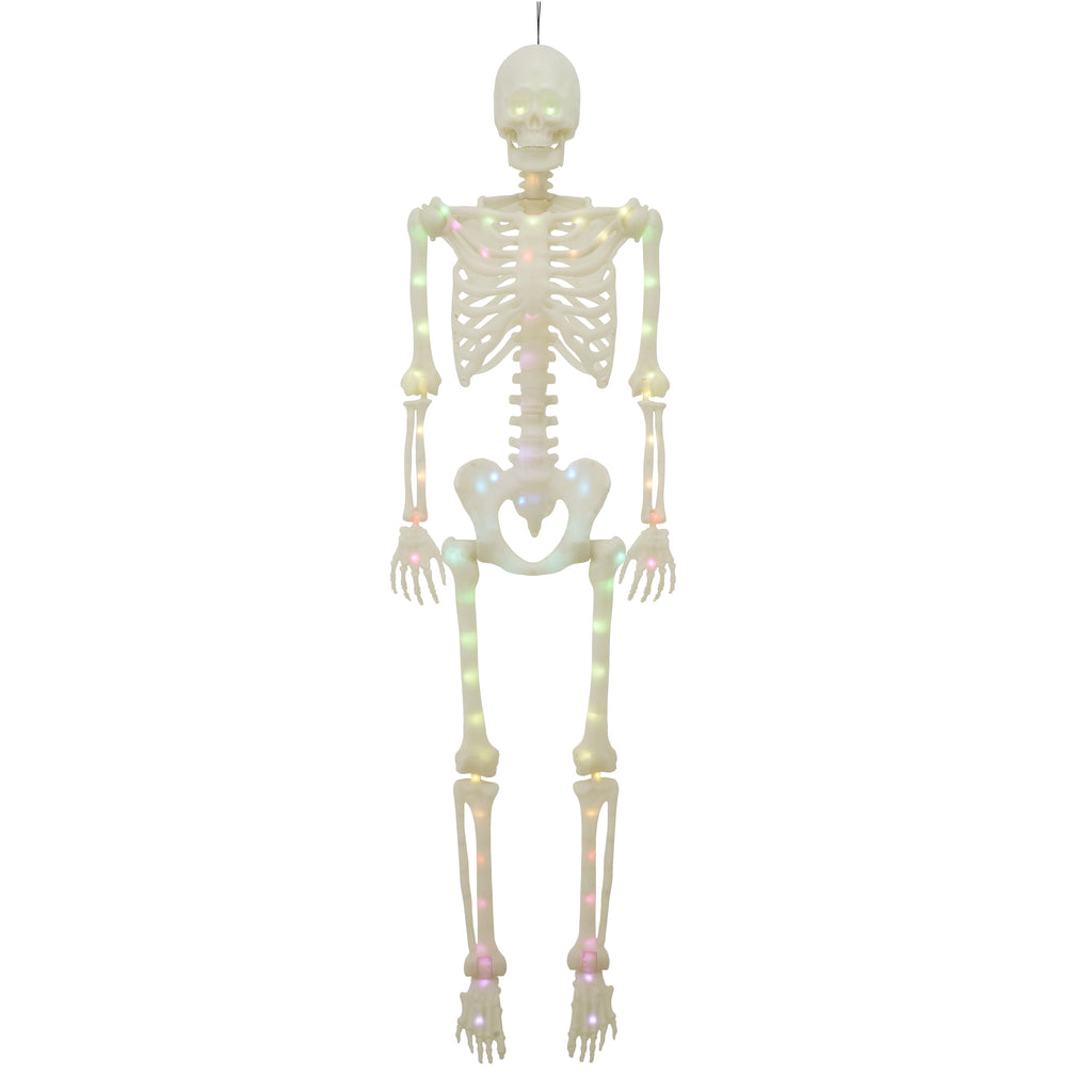 Light-Up LED Poseable Skeleton, Multicolor, 5', Halloween by Way To Celebrate