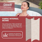 Coleman 4 To 6 Person Square Inflatable Hot Tub With 114 AirJets, Gray - 15442