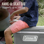 Coleman Classic Series Insulated Wheeled Cooler, 100-Quart, Rock Grey - Wheeled