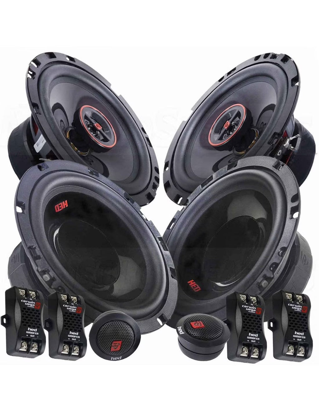 Cerwin Vega HED Series 6.5 in Component And 2-Way Coaxial Car Speaker Systems - H765C + H7652