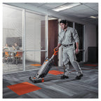 15-Inch Commercial Upright Vacuum Cleaner For Carpet And Hard Floors - Gray