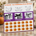 30-Piece Professional Pumpkin Carving Kit with Stencils and Stainless Steel Tools