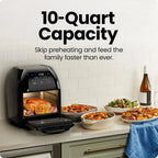 Chefman Digital Air Fryer With Rotisserie, 10 Qt, 17 Presets - CRJ38-10-RDO-V2