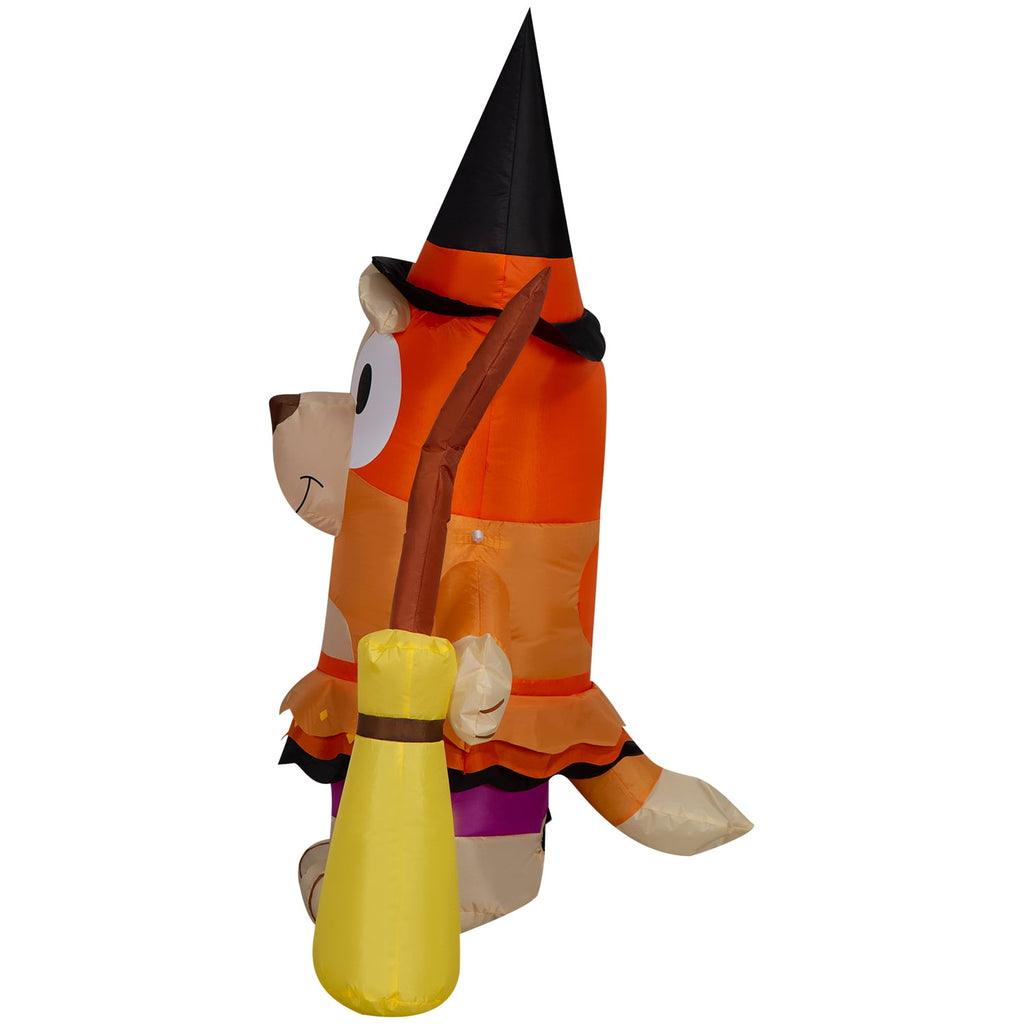 Gemmy Halloween Inflatable Bingo in Witch Costume (Bluey), 3.5 ft Tall, Multi