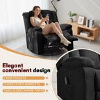 Korser Swivel Rocker Recliner Chair With Massage, Heating, USB Charging And Storage