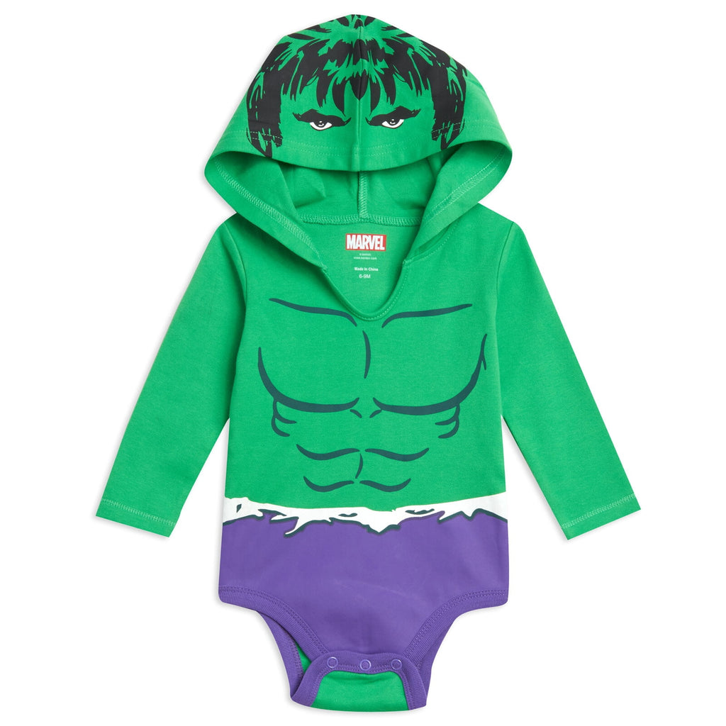 Marvel Avengers Spider-Man Captain America Hulk Infant Baby Boys 3 Pack Cosplay Bodysuits Newborn to Infant