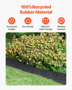 VEVOR Rubber Mulch Mat, 2 Rolls, 96 x 22 inch, Black - HJ6002